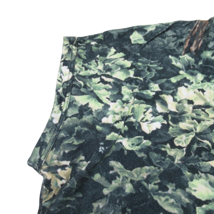 良品 HYKE ハイク R/L CAMO NO-SLEEVE T-SHIRT Tシャツ リアルリーフ カモプリント 総柄 トップス カットソー 1 グリーン系 レディース 古着 中古 | HYKE | 02