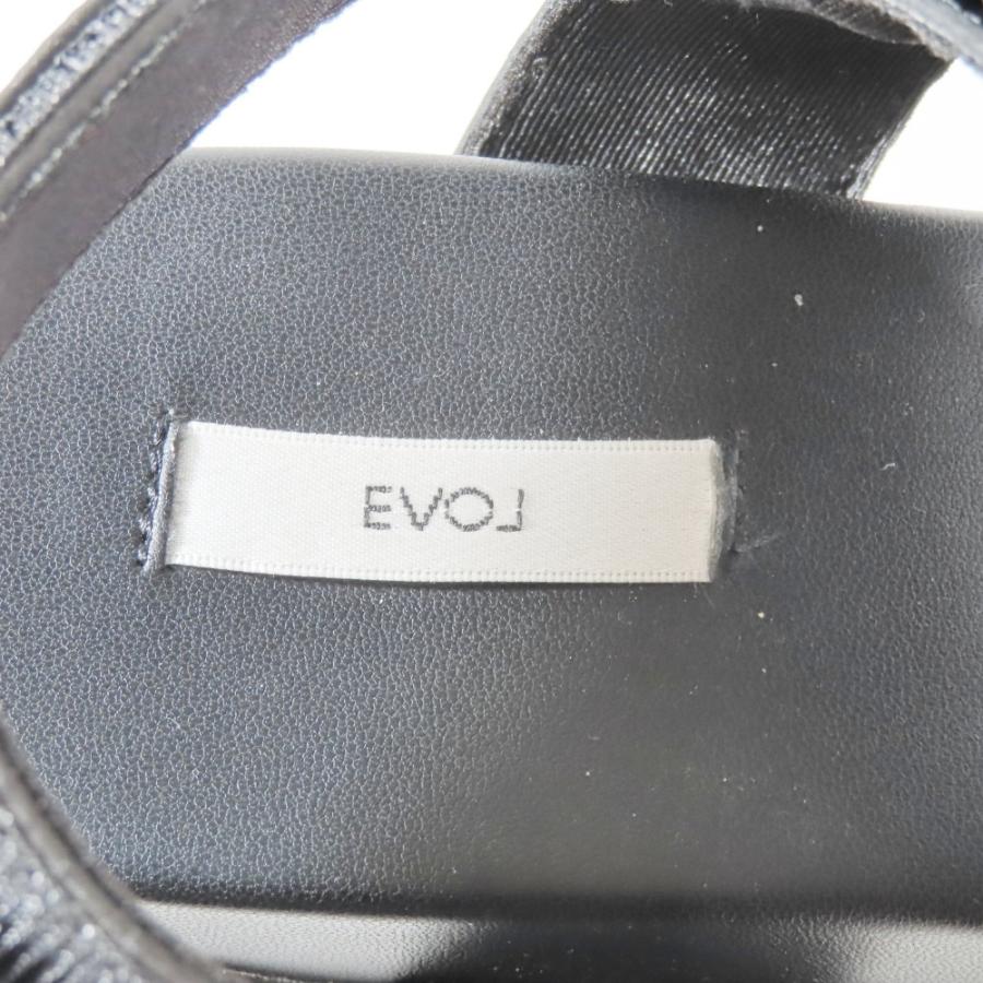 美品 EVOL イーボル 厚底 サンダル フリル バックストラップ プラットフォーム 靴 シューズ S 22-22.5 黒 ブラック レディース 古着 中古 | EVOL | 07