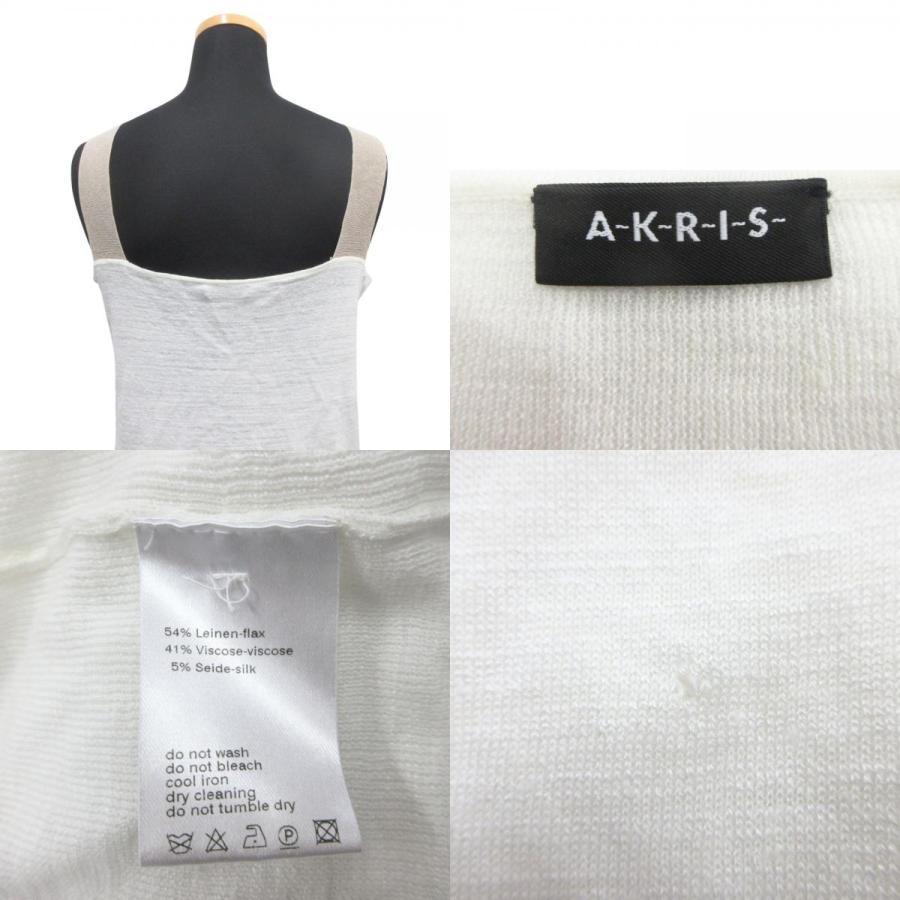 良品 AKRIS アクリス リネン シルク アンサンブル キャミソール カーディガン サイズUS8 白 オフホワイト レディース 古着 中古 | Akris | 09