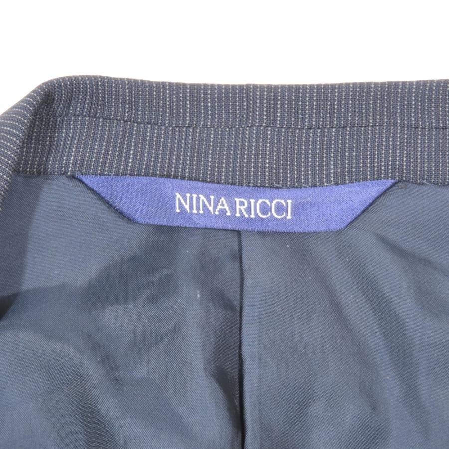 美品 NINA RICCI ニナリッチ ゼニア生地 セットアップ ダブルブレスト スーツ ウール ジャケット パンツ スラックス チャコールグレー メンズ 古着 中古 | NINA RICCI | 04