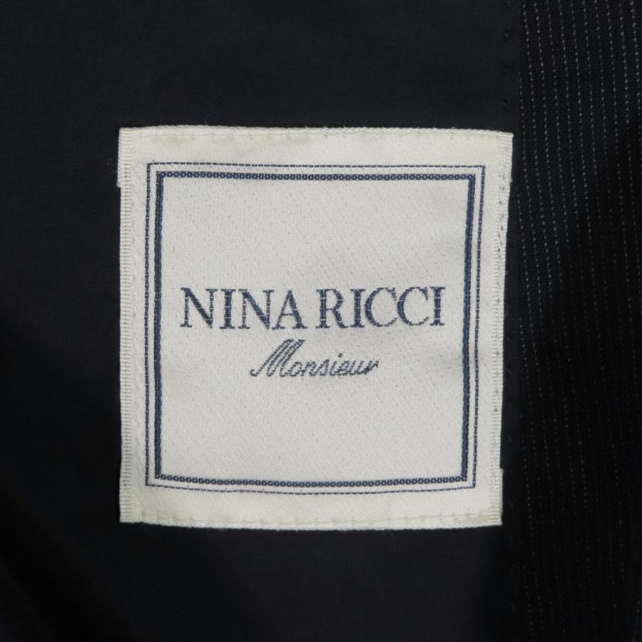 美品 NINA RICCI ニナリッチ ゼニア生地 セットアップ ダブルブレスト スーツ ウール ジャケット パンツ スラックス チャコールグレー メンズ 古着 中古 | NINA RICCI | 05