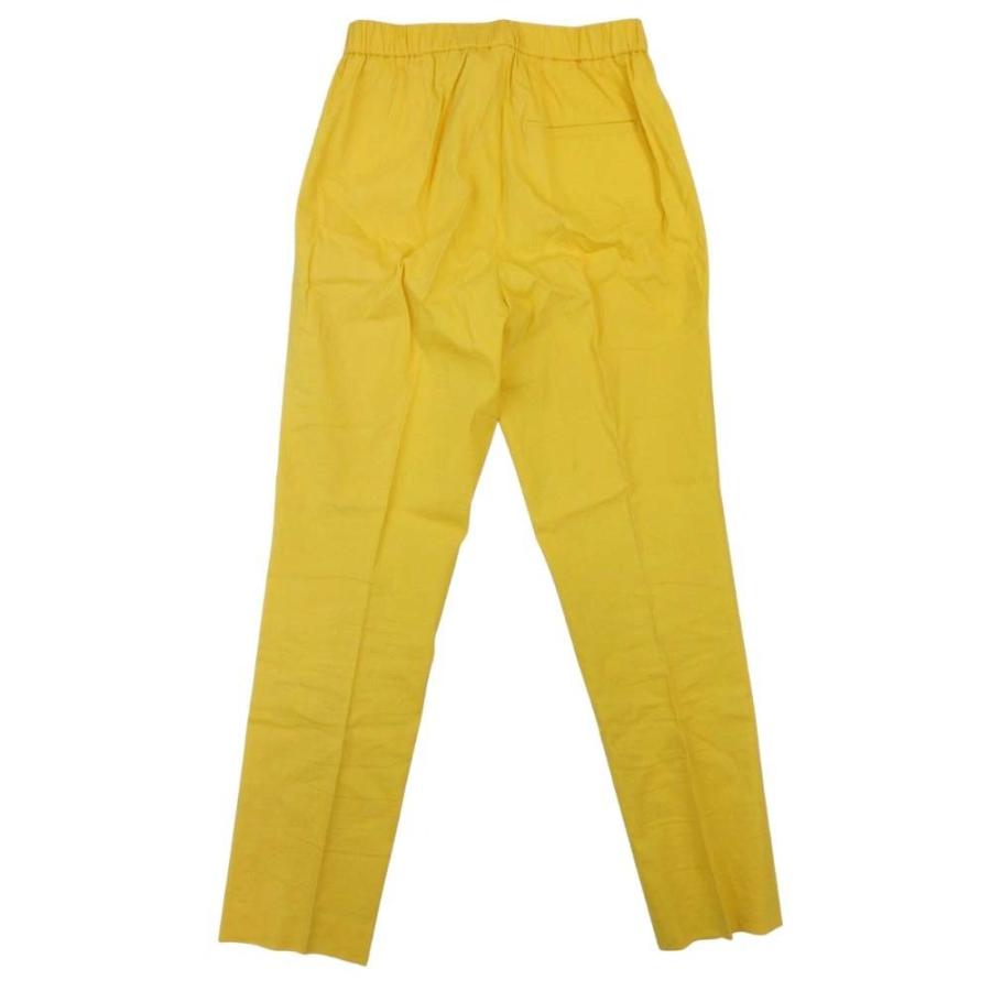 美品 21ss theory セオリー リネン センタープレス パンツ トラウザー スラックス イージーウエスト 00 黄 イエロー レディース 古着 中古 | theory | 01