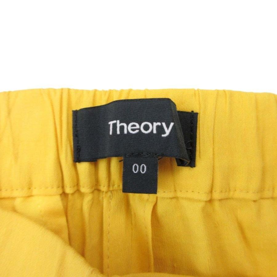 美品 21ss theory セオリー リネン センタープレス パンツ トラウザー スラックス イージーウエスト 00 黄 イエロー レディース 古着 中古 | theory | 05