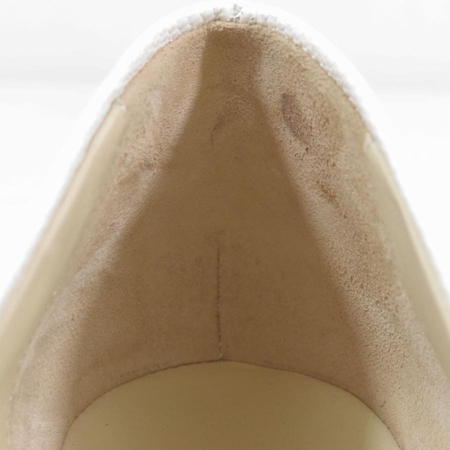 美品 JIMMY CHOO ジミーチュウ WATSON FLAT メタル フラットパンプス 靴 シューズ アーモンドトゥ ホワイト シルバー 34.5 レディース 古着 中古 | JIMMY CHOO | 08