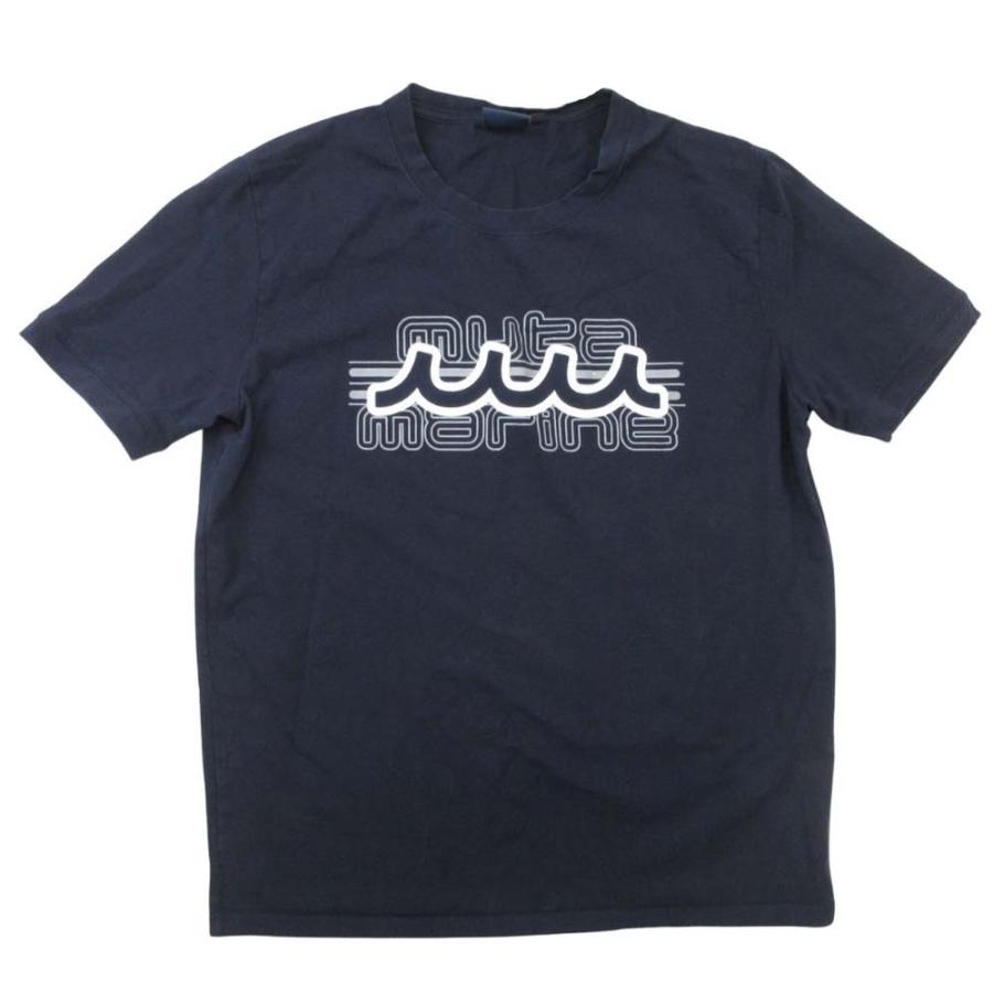 muta MARINE（ムータマリン） 良品 ロゴ プリント 半袖 クルーネック T 