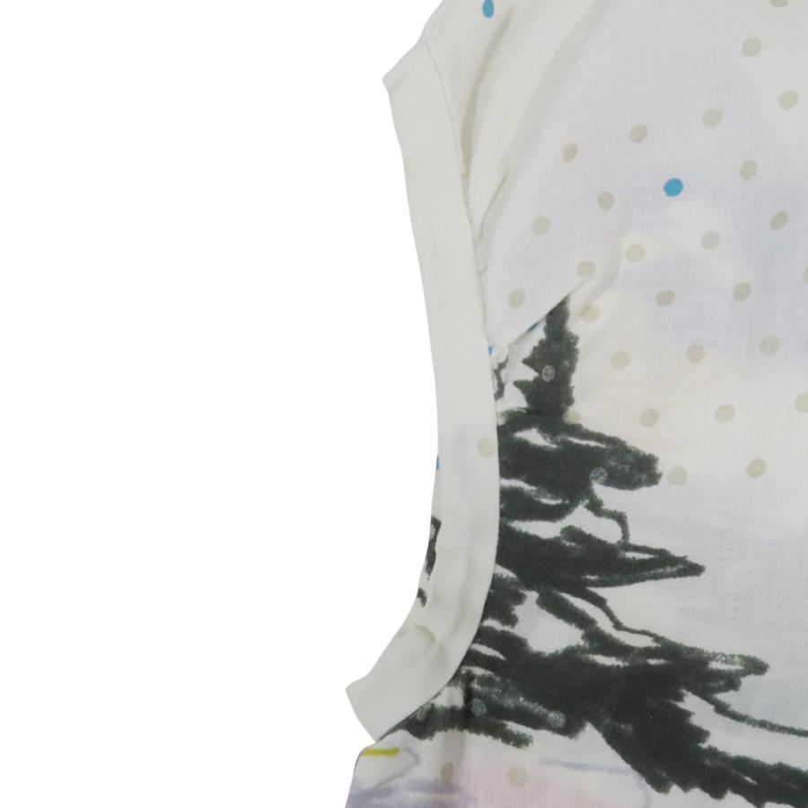 美品 mina perhonen ミナペルホネン mirage コットン ノースリーブ シャツ ブラウス ドット トップス カットソー 38 白 ホワイト レディース 古着 中古 | mina perhonen | 06