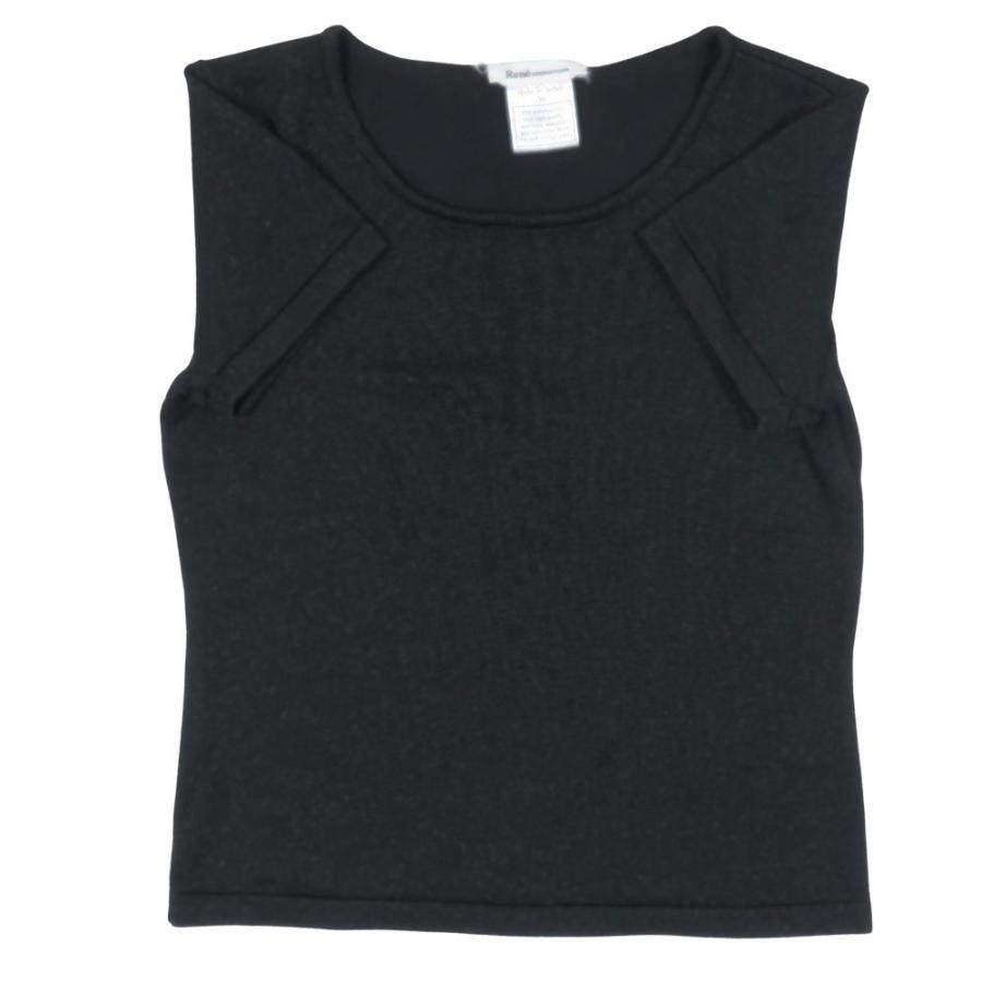 美品 Rene ルネ 半袖 Tシャツ トップス プルオーバー カットソー クルーネック 丸首 ラメ ストレッチ 36 黒 ブラック レディース 古着 中古 | Rene | 01