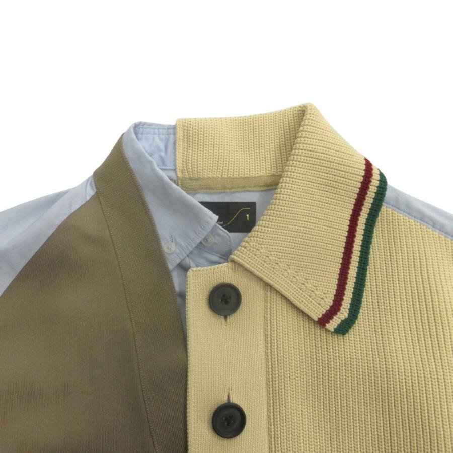 kolor（カラー） 良品 21ss kolor 再構築 ドッキング S/S シャツ
