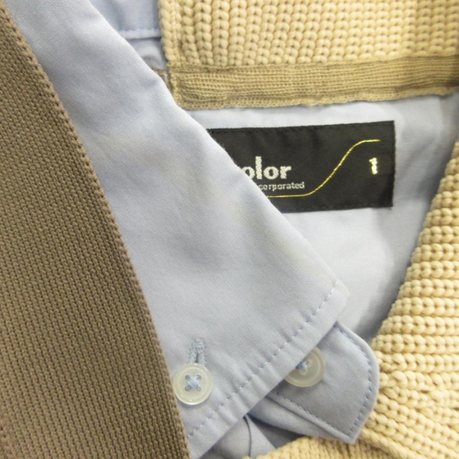 kolor（カラー） 良品 21ss kolor 再構築 ドッキング S/S シャツ
