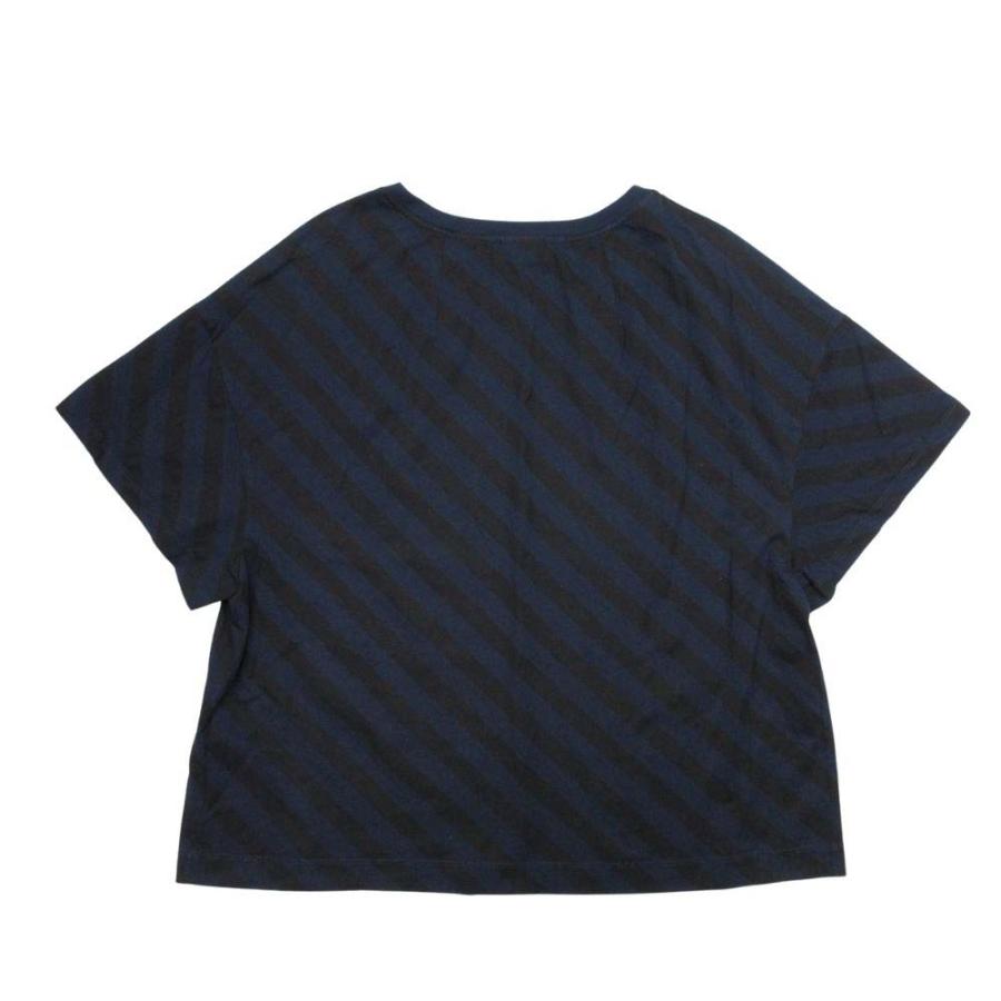美品 Dries Van Noten ドリスヴァンノッテン レジメンタルストライプ トップス 五分袖 Tシャツ カットソー M ネイビー ブラック メンズ レディース 古着 中古 | DRIES VAN NOTEN | 01