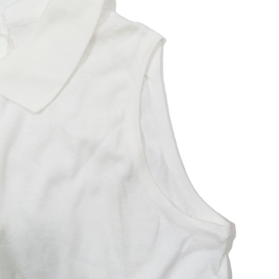 美品 JOHN SMEDLEY ジョンスメドレー GENNIE ジーニー 30G ノースリーブ ポロシャツ ニット セーター コットン ホワイト S レディース 古着 中古 | JOHN SMEDLEY | 04