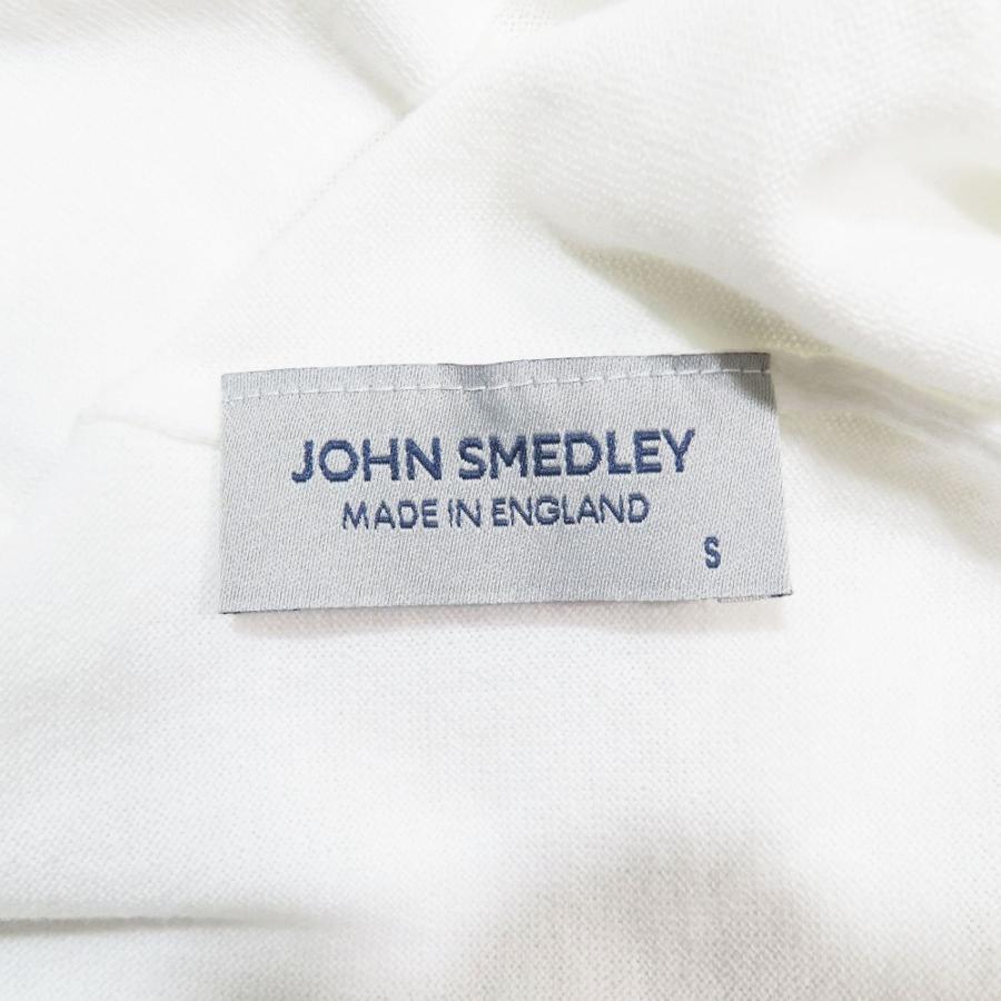 美品 JOHN SMEDLEY ジョンスメドレー GENNIE ジーニー 30G ノースリーブ ポロシャツ ニット セーター コットン ホワイト S レディース 古着 中古 | JOHN SMEDLEY | 05