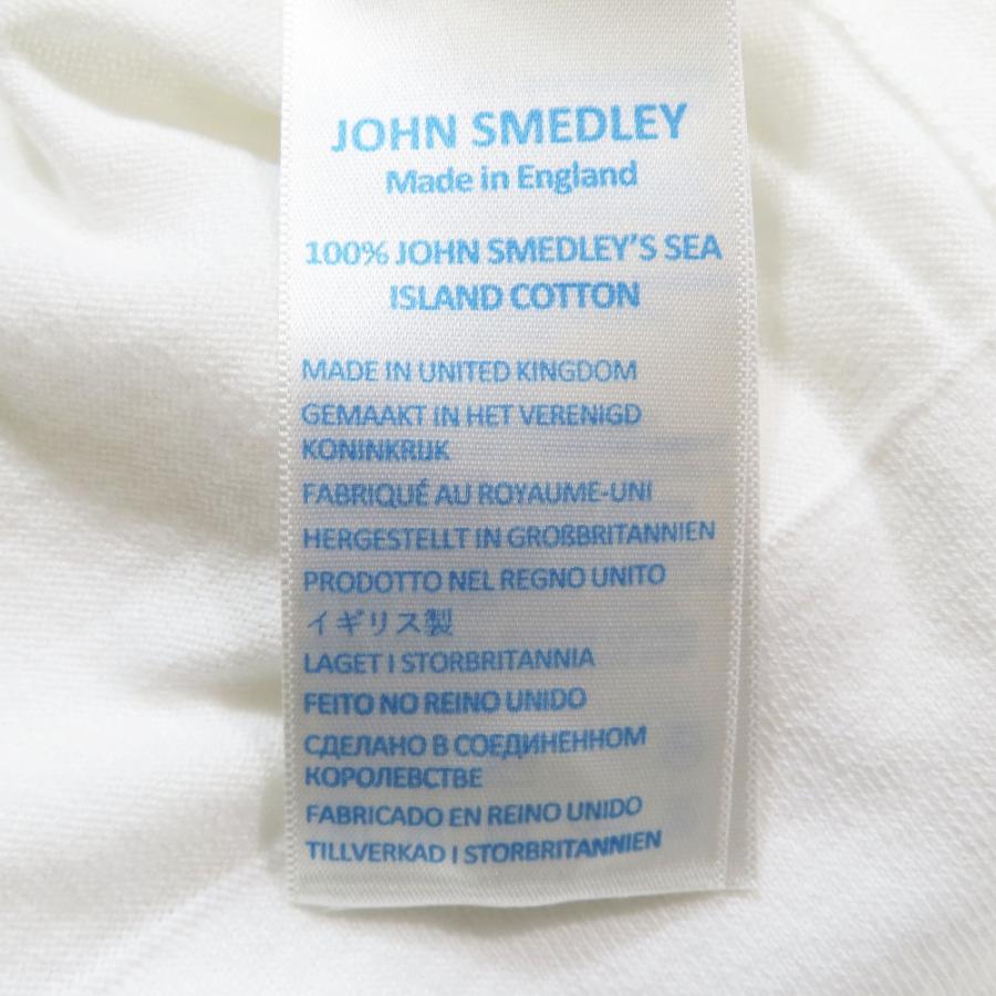 美品 JOHN SMEDLEY ジョンスメドレー GENNIE ジーニー 30G ノースリーブ ポロシャツ ニット セーター コットン ホワイト S レディース 古着 中古 | JOHN SMEDLEY | 06