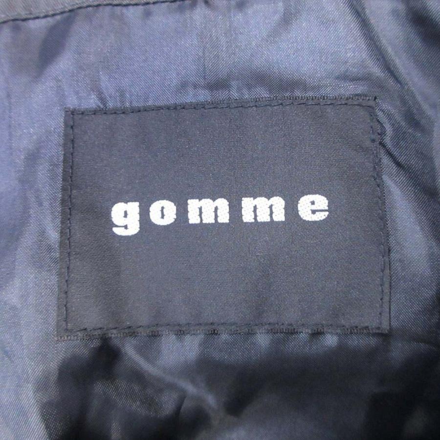 美品 gomme ゴム ウール切替 オーバーオール サロペット ノースリーブ クロップド 七分丈 M チャコール グレー レディース 古着 中古 | gomme | 05