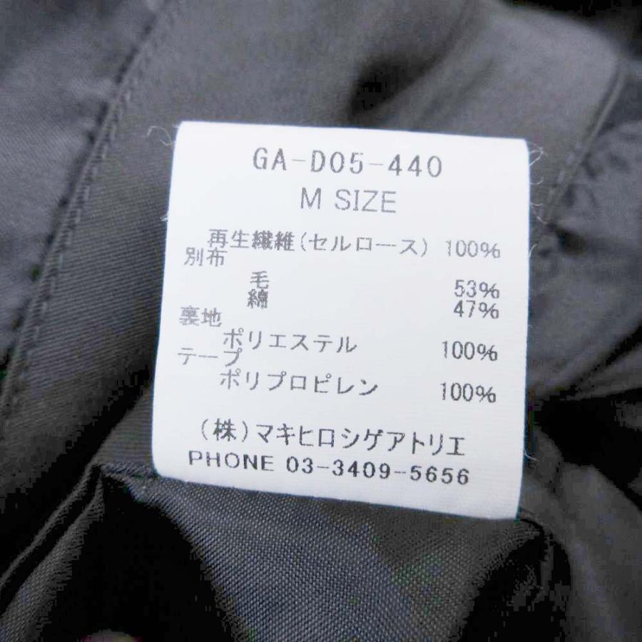 美品 gomme ゴム ウール切替 オーバーオール サロペット ノースリーブ クロップド 七分丈 M チャコール グレー レディース 古着 中古 | gomme | 06