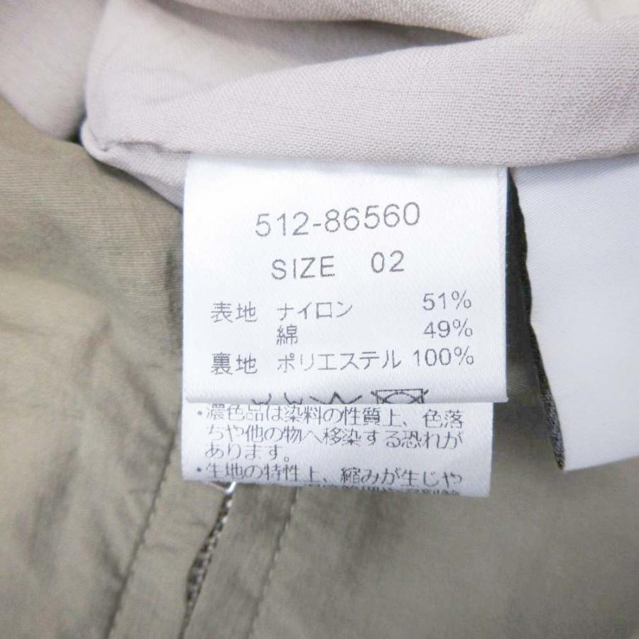美品 CLOCHE クロシェ コットンナイロン オーバーオール サロペット 撥水 Vネック ノースリーブ 2 カーキ ベージュ レディース 古着 中古 | cloche | 05