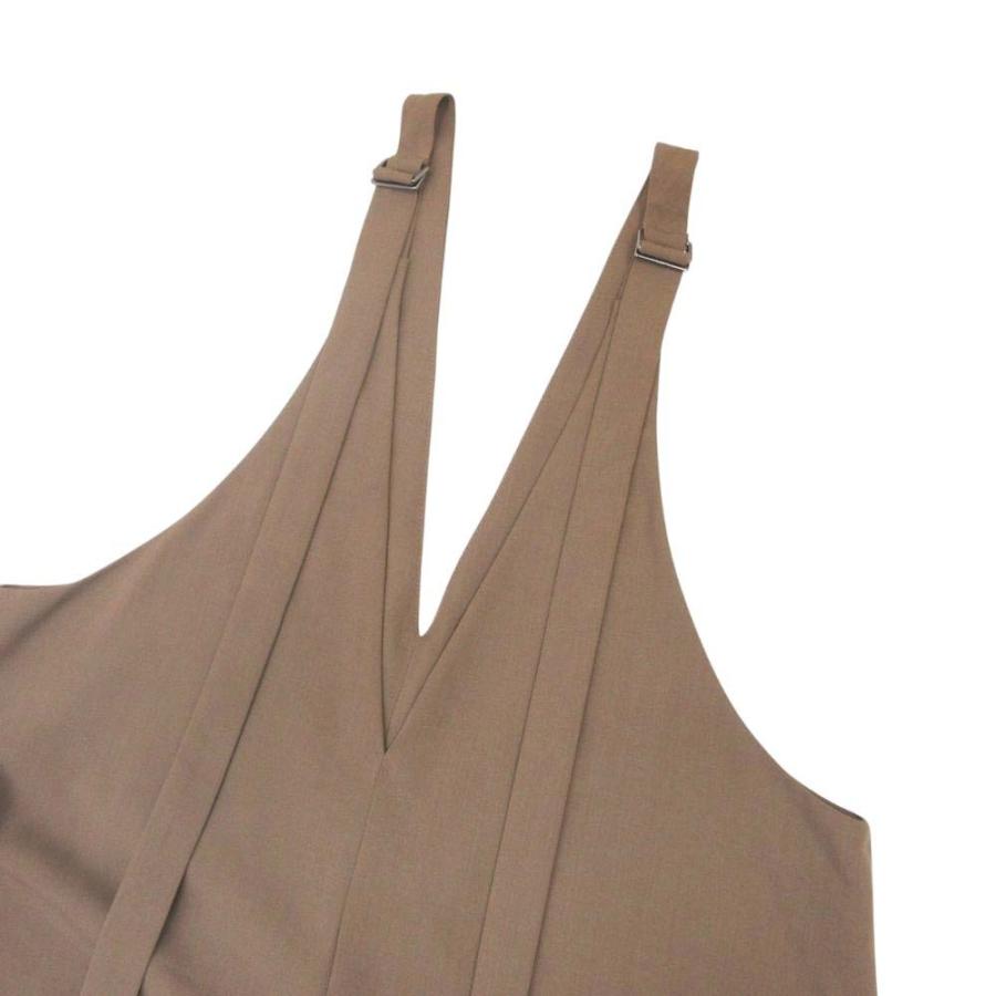 美品 23aw CLOCHE クロッシェ Vネックコンビネゾン 前後2WAY サロペット オーバーオール パンツ 02 茶 ブラウン レディース 古着 中古 | cloche | 02