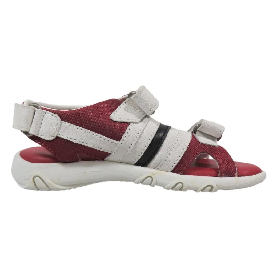 未使用 DOLCE\u0026GABBANA ドルチェアンドガッバーナ キッズ 子供靴 スポーツサンダル シューズ スエードレザー ロゴ 30 白 赤 キッズ 古着 中古の画像