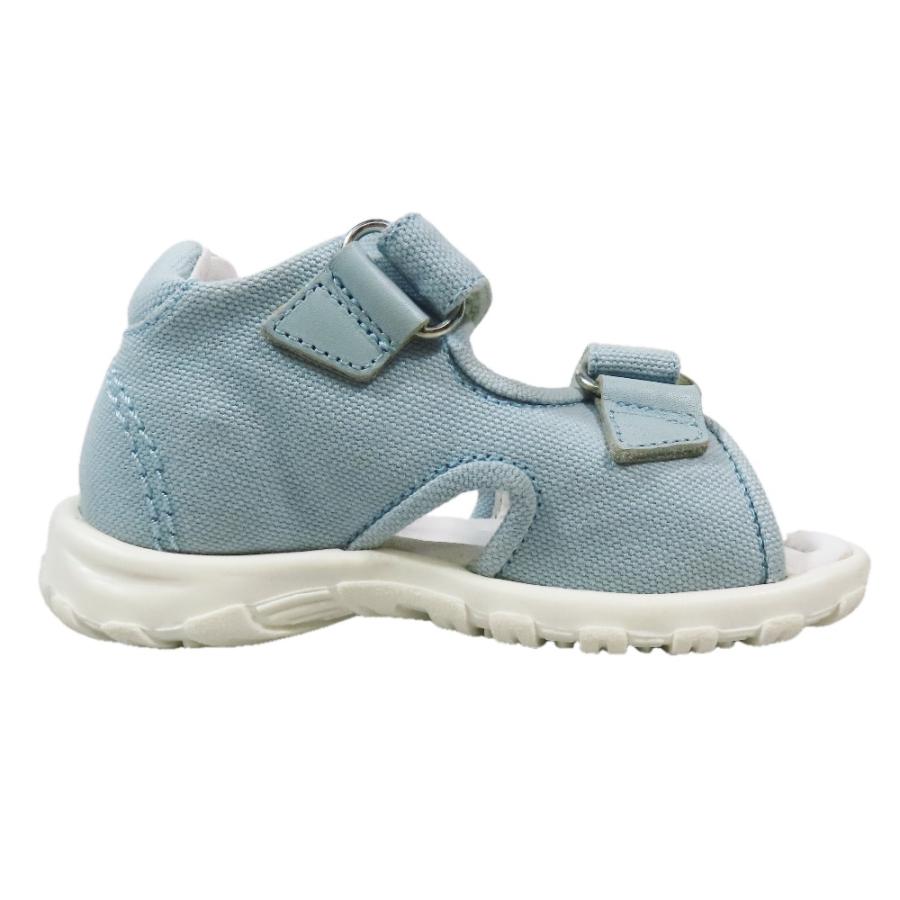 未使用 DOLCE\u0026GABBANA ドルチェアンドガッバーナ キッズ 子供靴 スポーツサンダル DGロゴ キャンバス シューズ 23 青系 キッズ 古着 中古の画像