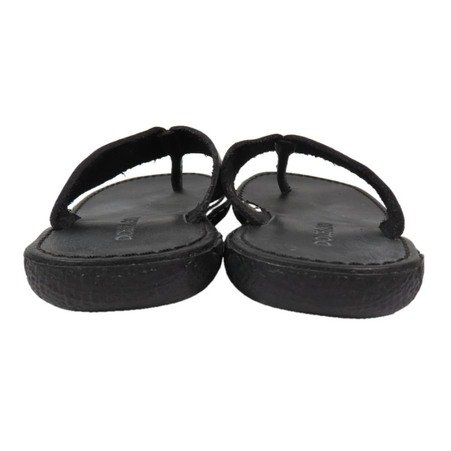 未使用 DOLCE\u0026GABBANA ドルチェアンドガッバーナ キッズ 子供靴 レザー トングサンダル D\u0026Gロゴ シューズ 25 黒 キッズ 古着 中古の画像