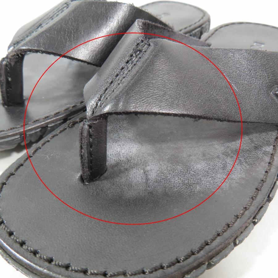 未使用 DOLCE\u0026GABBANA ドルチェアンドガッバーナ キッズ 子供靴 レザー トングサンダル D\u0026Gロゴ シューズ 25 黒 キッズ 古着 中古の画像