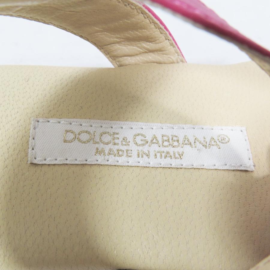未使用 DOLCE&GABBANA ドルチェアンドガッバーナ キッズ 子供靴 サンダル フラワーモチーフ ビジュー シューズ 28 ピンク キッズ 古着 中古 | DOLCE&GABBANA | 04