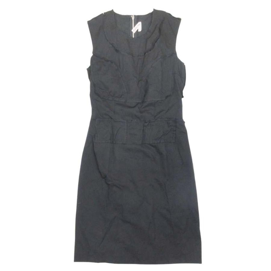 美品 11ss COMME des GARCONS コムデギャルソン 多重人格 ワンピース ノースリーブ 膝丈 ウール 再構築 XS 黒 ブラック レディース 古着 中古 | COMME des GARCONS