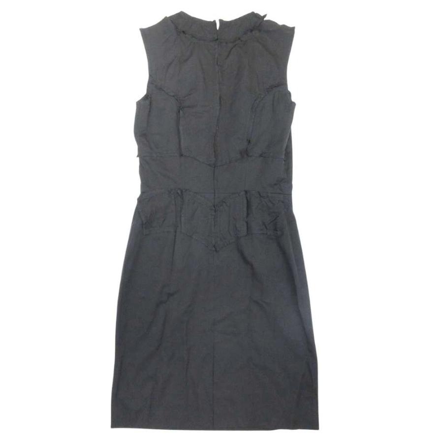 美品 11ss COMME des GARCONS コムデギャルソン 多重人格 ワンピース ノースリーブ 膝丈 ウール 再構築 XS 黒 ブラック レディース 古着 中古 | COMME des GARCONS | 01