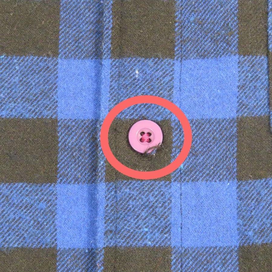 美品 atmos アトモス コットン 長袖 ジャケット ロゴ 刺繍 ワッペン チェック柄 アウター M 青 ブルー 黒 ブラック メンズ 古着 中古 | atmos | 06