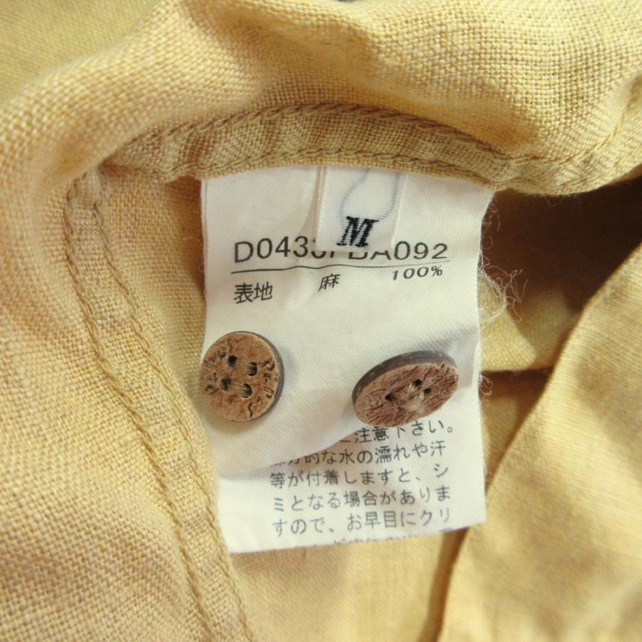 PAPAS（パパス） 美品 リネン オープンカラー シャツ カットソー