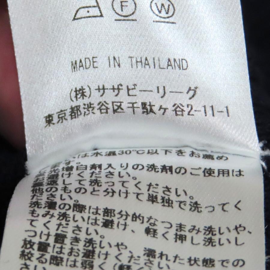 美品 Ron Herman ロンハーマン コットン100％ 長袖 リブニット セーター フリル クルーネック プルオーバー トップス S 紺 レディース 古着 中古 | Ron Herman | 08