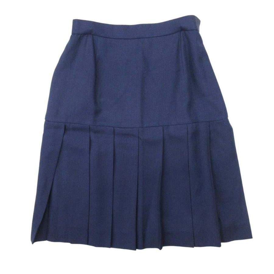 良品 miss ashida ミスアシダ スカートスーツ セットアップ ノーカラージャケット プリーツスカート 9 アイボリーxネイビー レディース 古着 中古 | miss ashida | 05