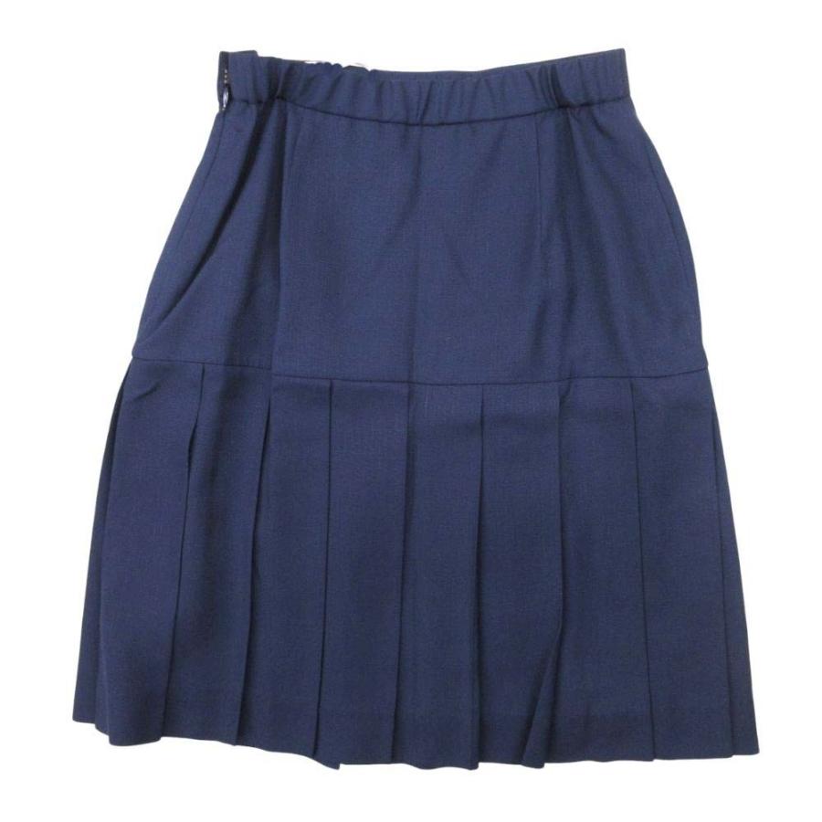 良品 miss ashida ミスアシダ スカートスーツ セットアップ ノーカラージャケット プリーツスカート 9 アイボリーxネイビー レディース 古着 中古 | miss ashida | 06
