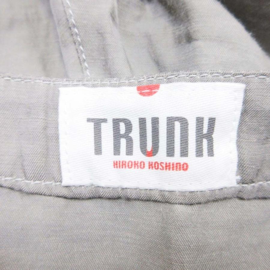 美品 TRUNK HIROKO KOSHINOトランク ヒロココシノ ワイドストレート パンツ ボトムス 薄手 ベルト付き リネン混 38 グレー レディース 古着 中古 |  | 04