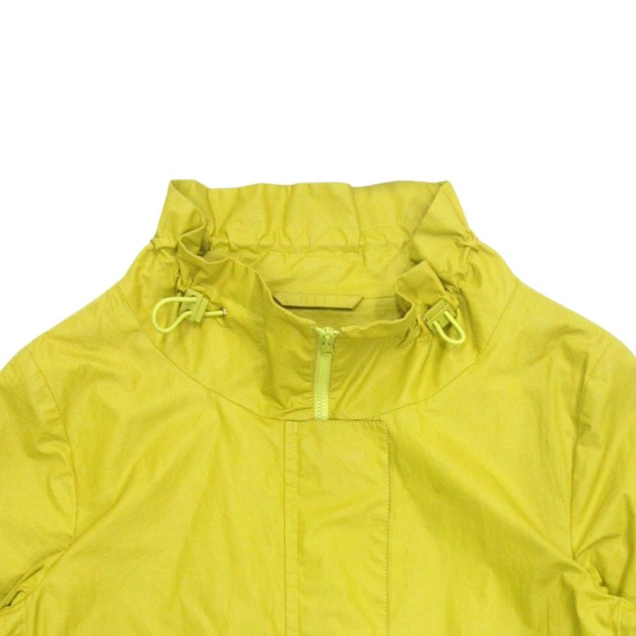 HERNO ヘルノ コットン ジャケット ブルゾン 七分丈 撥水加工 ドローコード ハイネック サイズ38 黄 イエロー レディース 古着 中古 | HERNO | 03