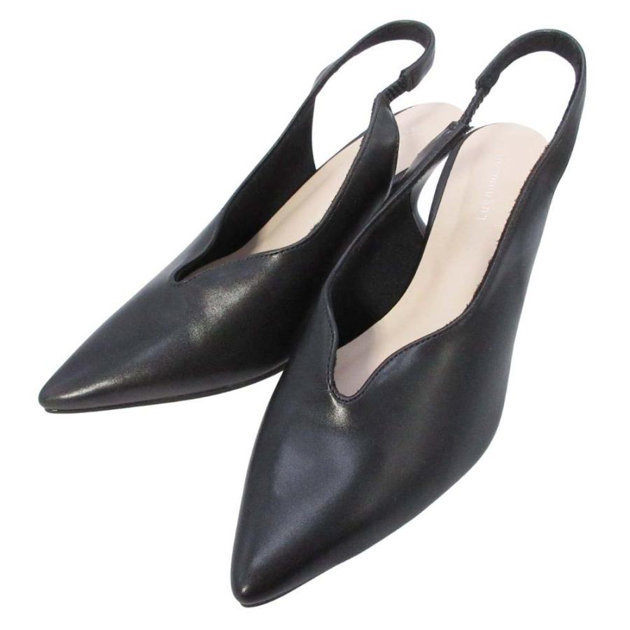 美品 Lugnoncure ルノンキュール スリングバック パンプス シューズ ポインテッドトゥ M/23.0cm 黒 ブラック レディース 古着 中古 |  | 02