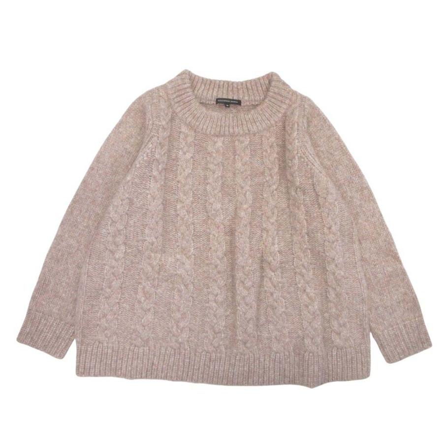 美品 MACKINTOSH LONDON マッキントッシュロンドン ケーブル編み アルパカ ローゲージ ニット セーター 46 ベージュ レディース 古着 中古 | Mackintosh