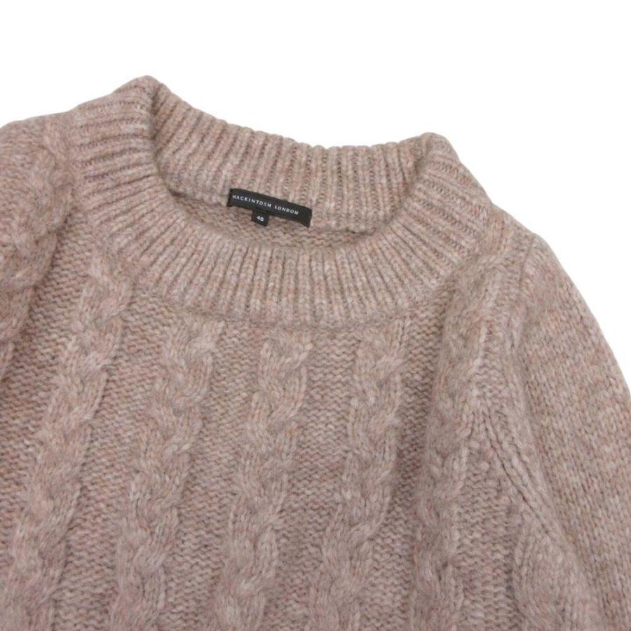 美品 MACKINTOSH LONDON マッキントッシュロンドン ケーブル編み アルパカ ローゲージ ニット セーター 46 ベージュ レディース 古着 中古 | Mackintosh | 02