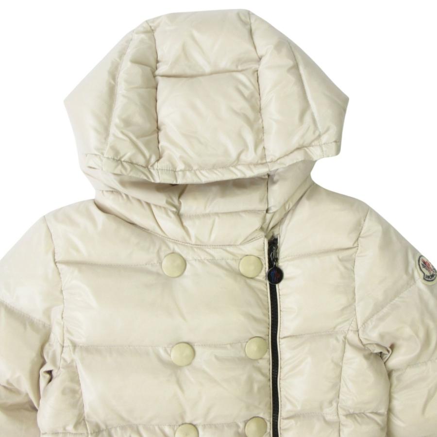 良品 MONCLER モンクレール ダウン ジャケット ブルゾン コート ジャンパー フード ジップアップ G32-003 サイズ130 アイボリー キッズ 古着 中古 | MONCLER | 04