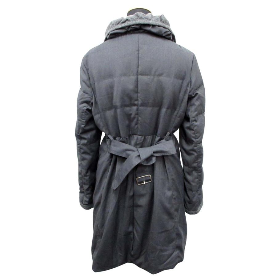 良品 PLST プラステ ダウンコート ロング ジャケット ブルゾン スタンドカラー パイピング SIZE2 グレー レディース 古着 中古 | PLST | 02