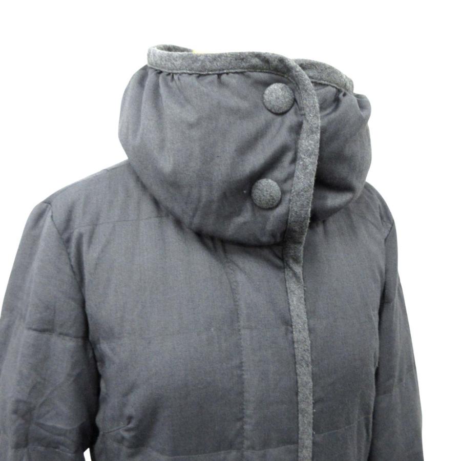 良品 PLST プラステ ダウンコート ロング ジャケット ブルゾン スタンドカラー パイピング SIZE2 グレー レディース 古着 中古 | PLST | 03