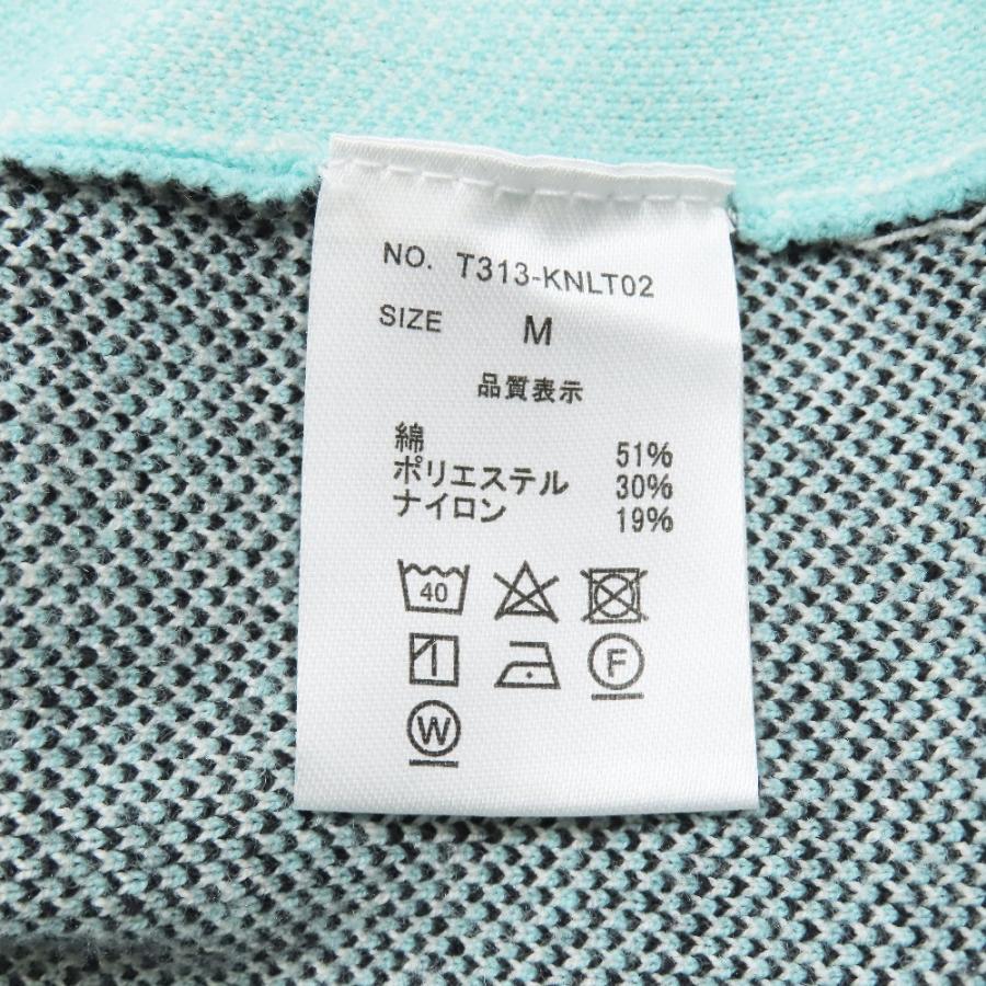 良品 TAIN DOUBLE PUSH タインダブルプッシュ KNIT FOOTBALL ニット セーター 長袖 カットソー M ミントグリーン T313-KNLT02 メンズ 古着 中古 | TAIN DOUBLE PUSH | 04