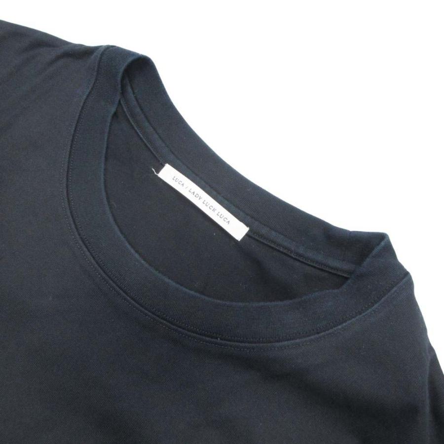 良品 LUCA/LADY LUCK LUCA ルカ オーバー BIG ビッグシルエット Tシャツ カットソー トップス 半袖 コットン 紺 ネイビー レディース 古着 中古 |  | 03