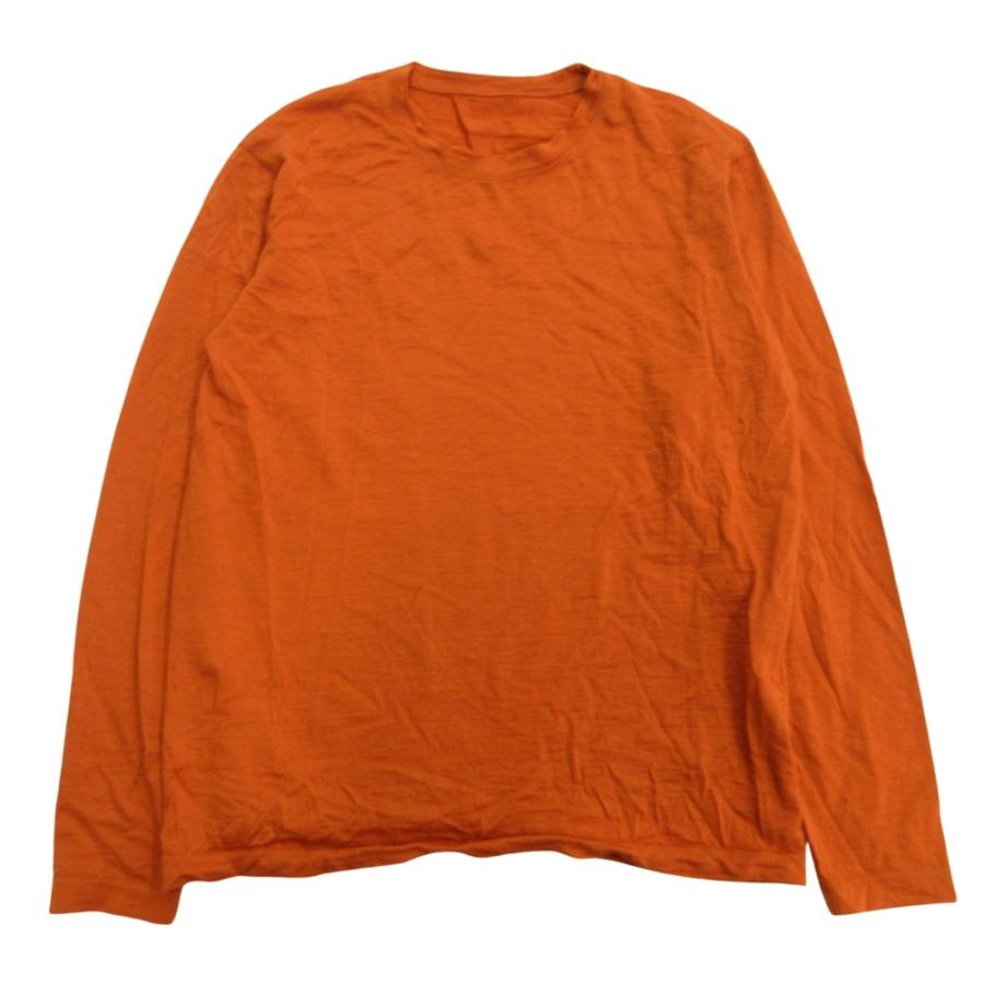 Cale カル ニット カットソー ロング Tシャツ 長袖 ウール サイズ3 オレンジ メンズ 古着 中古 | Cale