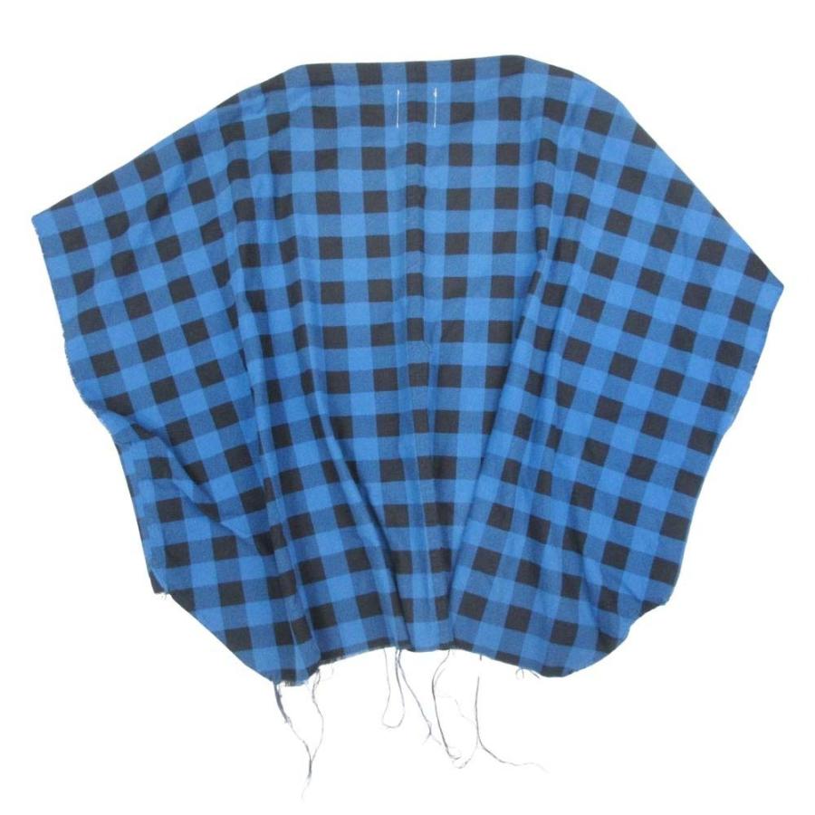 良品 TAKAHIROMIYASHITA TheSoloist. タカヒロミヤシタザソロイスト poncho shirt フランネル ポンチョ シャツ カットオフ 44 ブルー メンズ 古着 中古 | TAKAHIRO MIYASHITA The SoloIst. | 01
