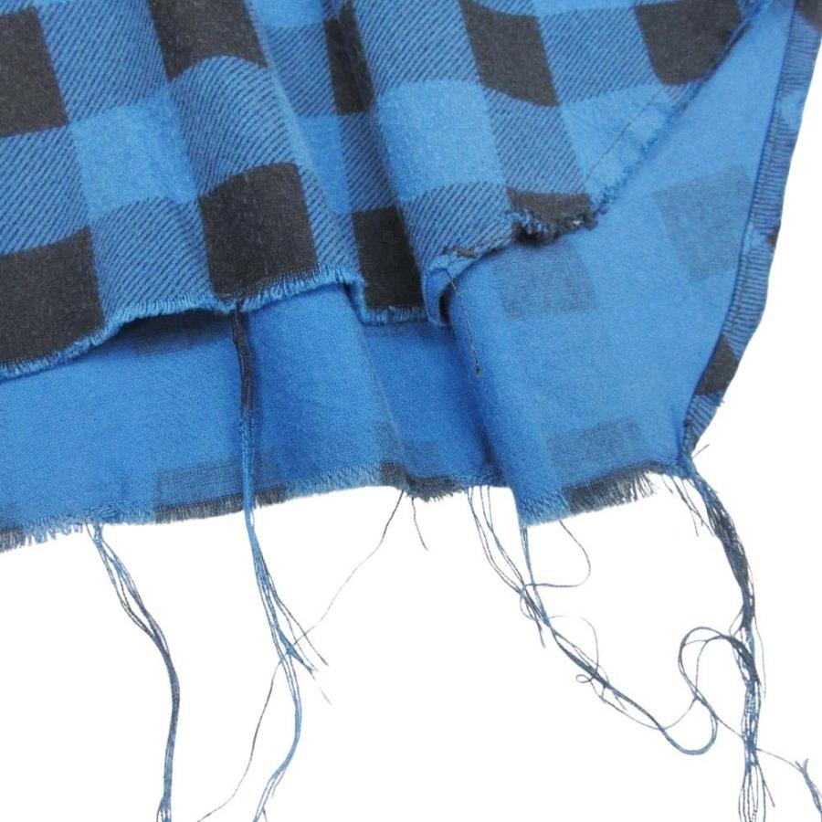 良品 TAKAHIROMIYASHITA TheSoloist. タカヒロミヤシタザソロイスト poncho shirt フランネル ポンチョ シャツ カットオフ 44 ブルー メンズ 古着 中古 | TAKAHIRO MIYASHITA The SoloIst. | 02