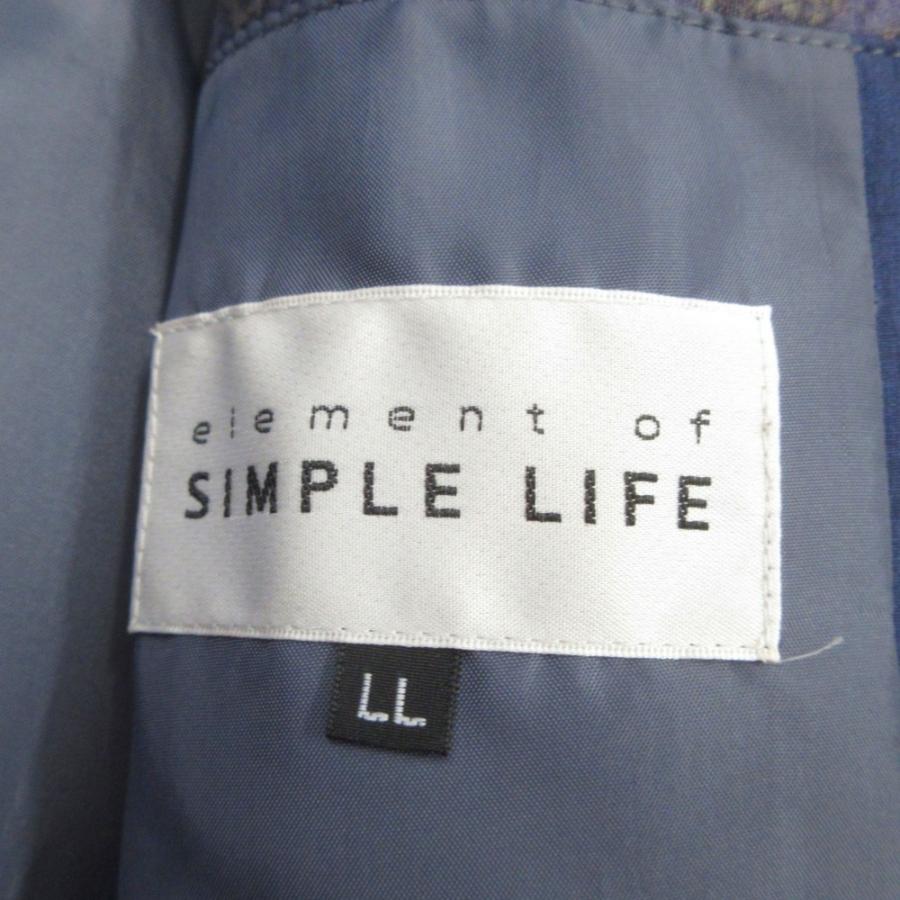 SIMPLE LIFE シンプルライフ ダウン ジャケット ブルゾン サイズLL 紺 ネイビー メンズ 古着 中古 | SIMPLE LIFE | 06