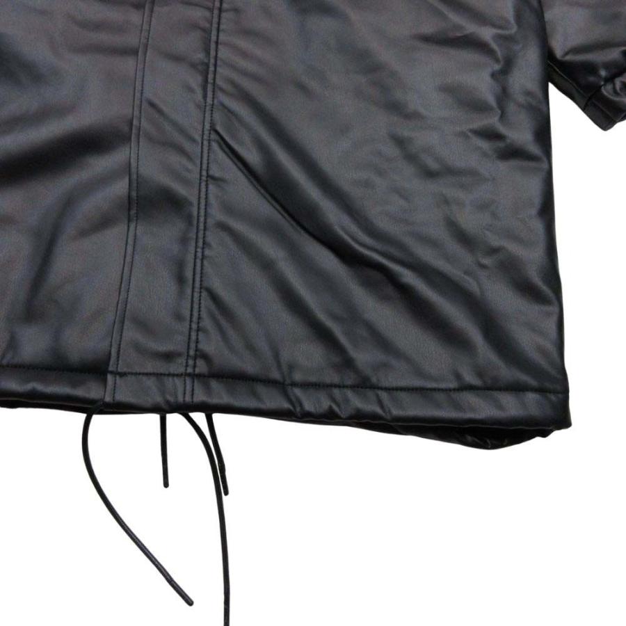 美品 HIBECK ハイベック 2way 中綿 フェイクレザー ロング コート ジャケット アウター L 黒 ブラック メンズ 古着 中古 | ハイベック | 05