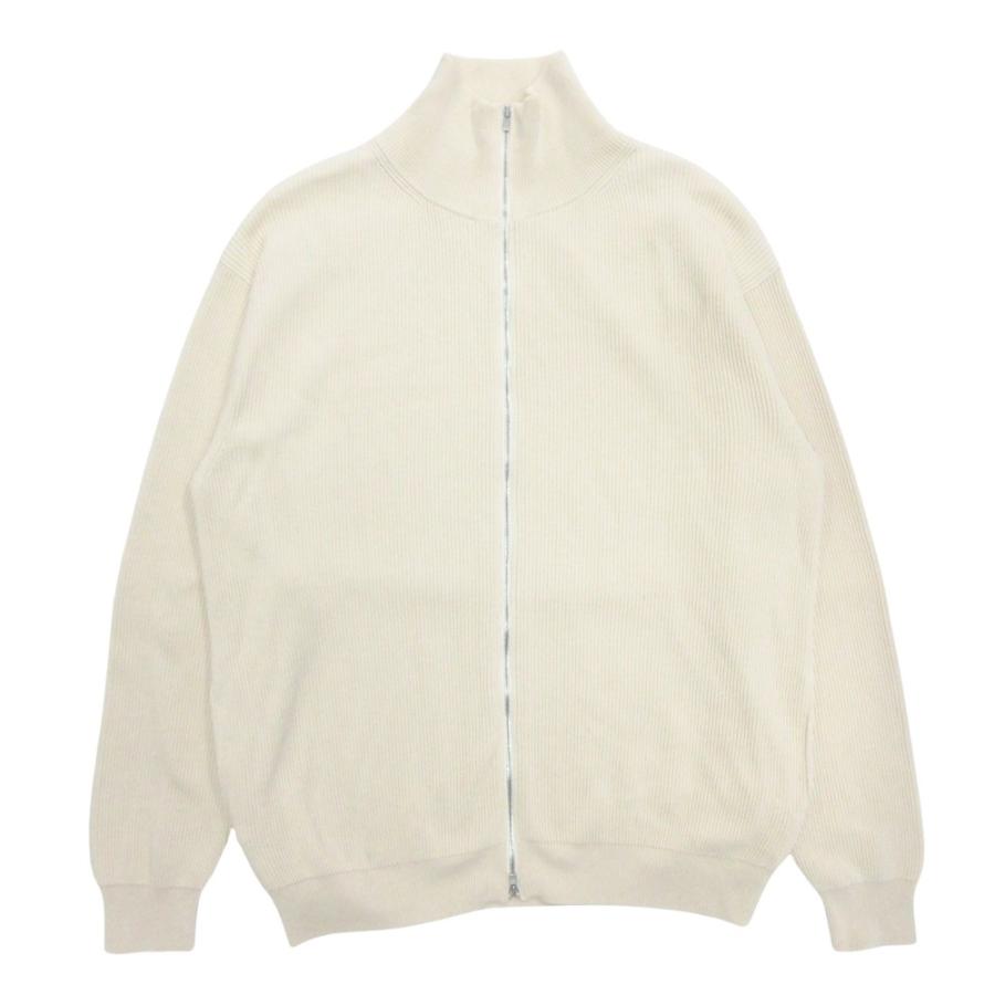 良品 23AW BATONER バトナー スーパーハイツイスト ドライバーズ ニット ジャケット ブルゾン ジップアップ サイズ2 アイボリー メンズ 古着 中古 USED BATONER（バトナー） 良品 23AW BATONER スーパーハイツイスト