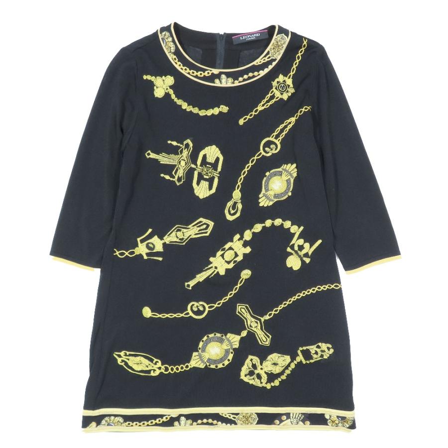 LEONARD FASHION 美品 レオナール ミニワンピース チュニック 